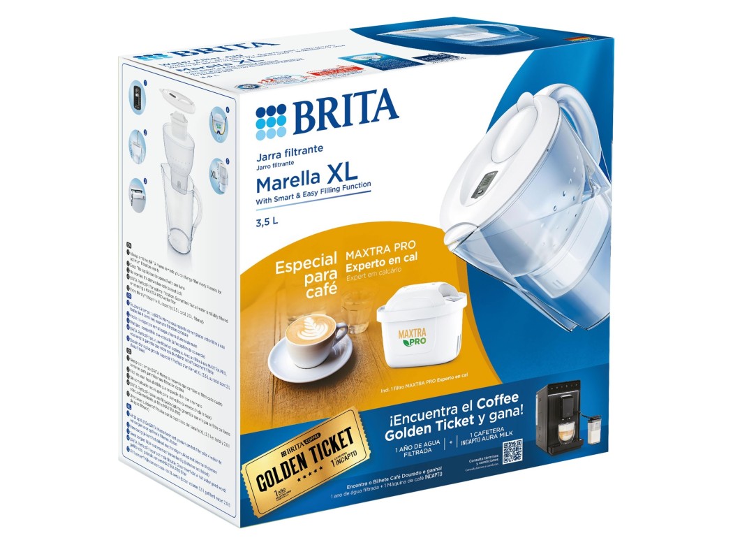 Jarra filtrante marella blanca xl + 1filtro maxtra pro brita