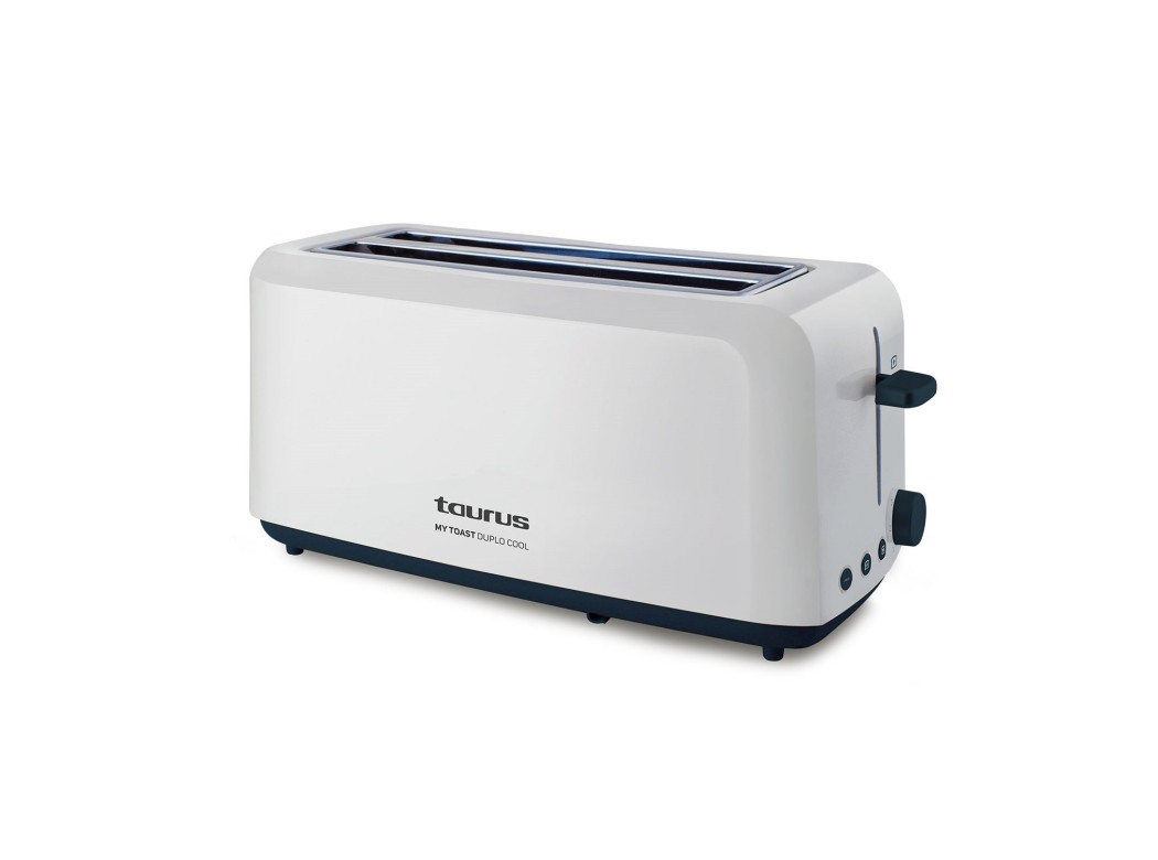 Tostador dos ranuras largas mytoast duplo cool 1450w blanco