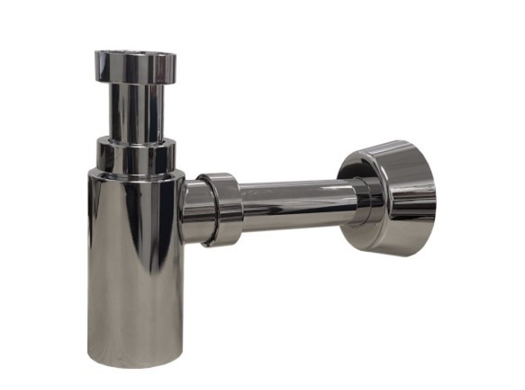 Sifon botella extensible plastico cromado redondo con alarga