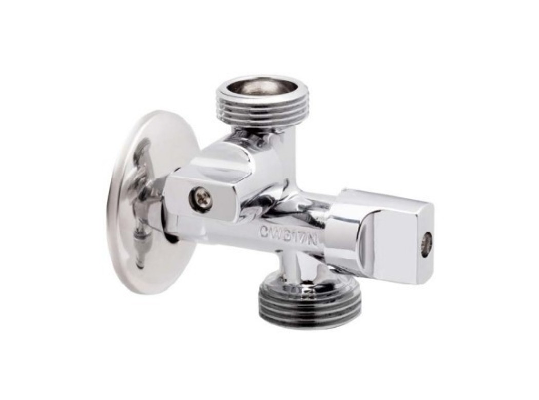 Valvula manguera 2 salidas indep. 1/2´x 1/2´ x 3/8´ genebre