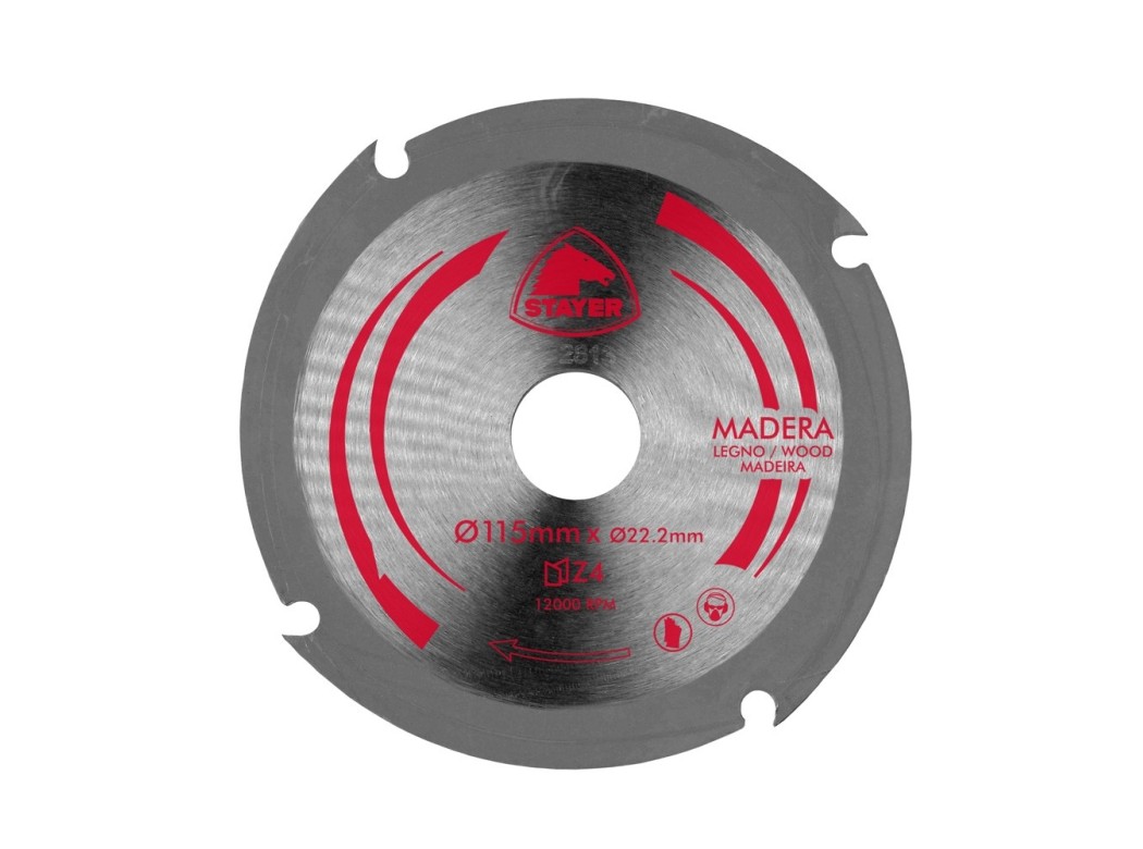 Disco corte madera hss 115x2x22.2 z4 widia