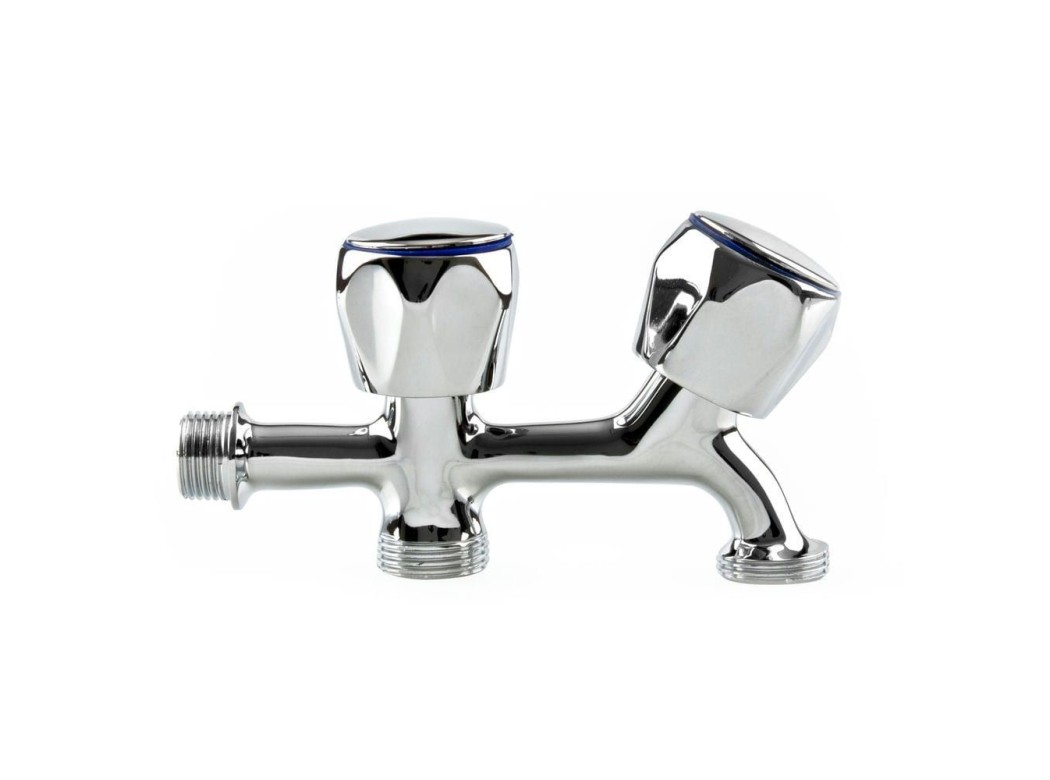 Grifo lavadora doble v/laton 1/2 x 3/4 x 3/4´ artic