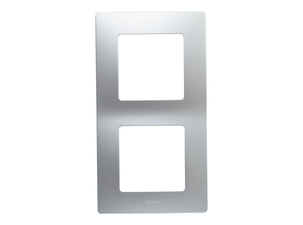 Marco 2 elementos plata serie niloe legrand