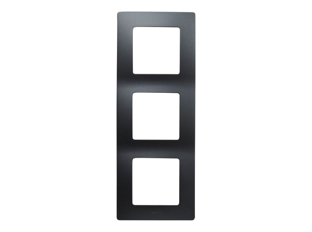 Marco 3 elementos negro serie niloe legrand