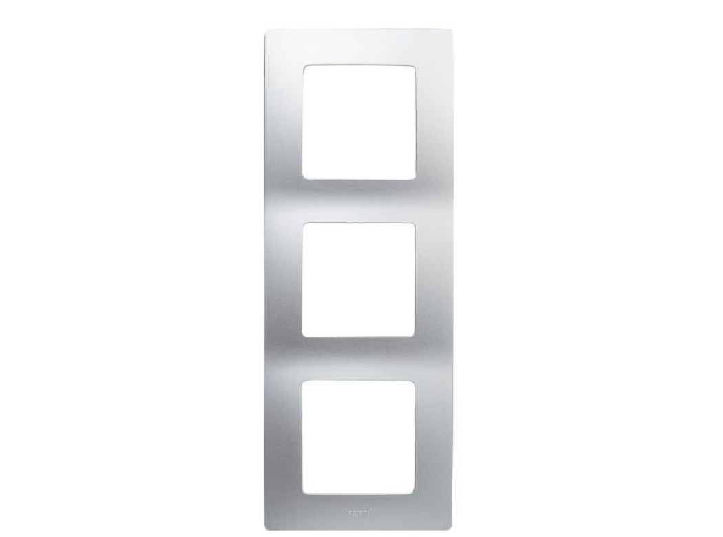 Marco 3 elementos plata serie niloe legrand