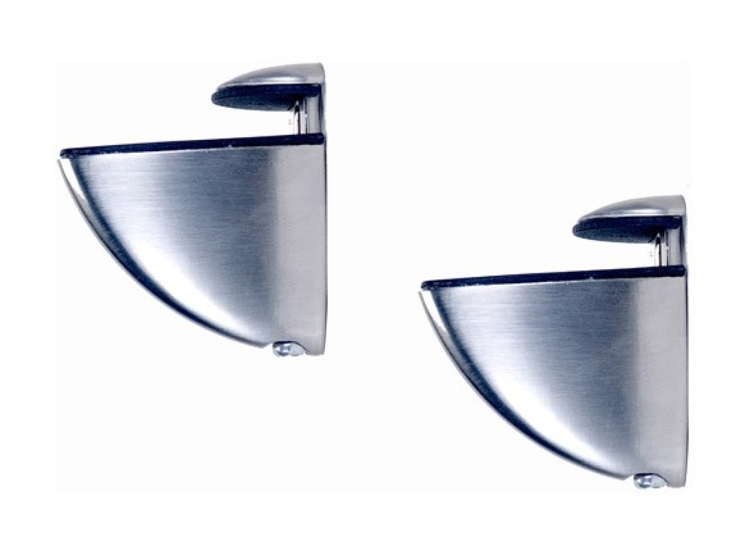 Soporte estante clip plata mate 2uds fepre