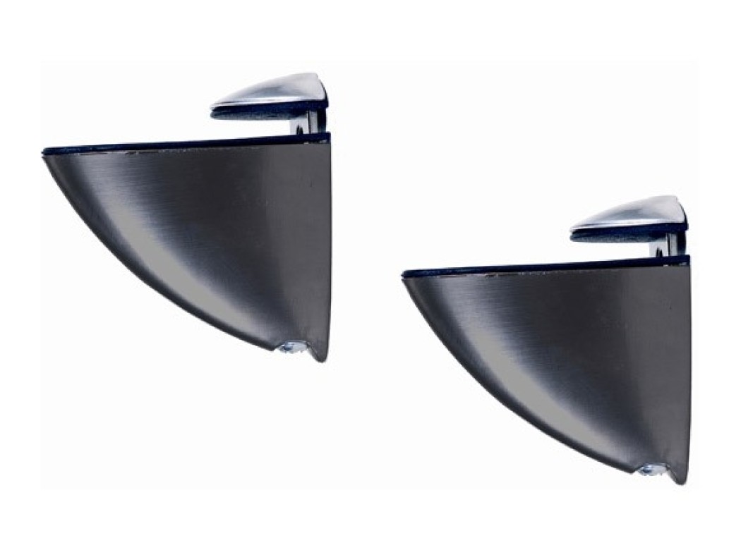 Soporte estante microclip negro 2uds fepre