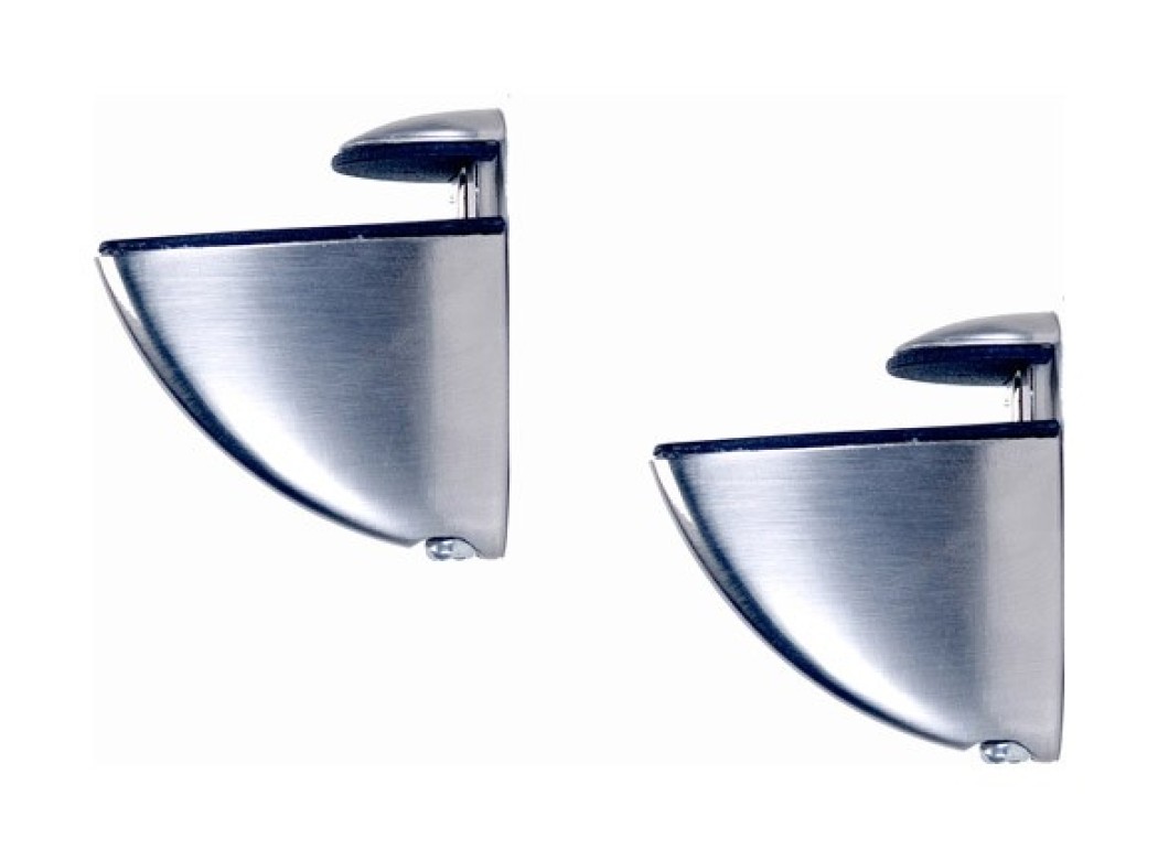 Soporte estante microclip plata mate 2uds fepre