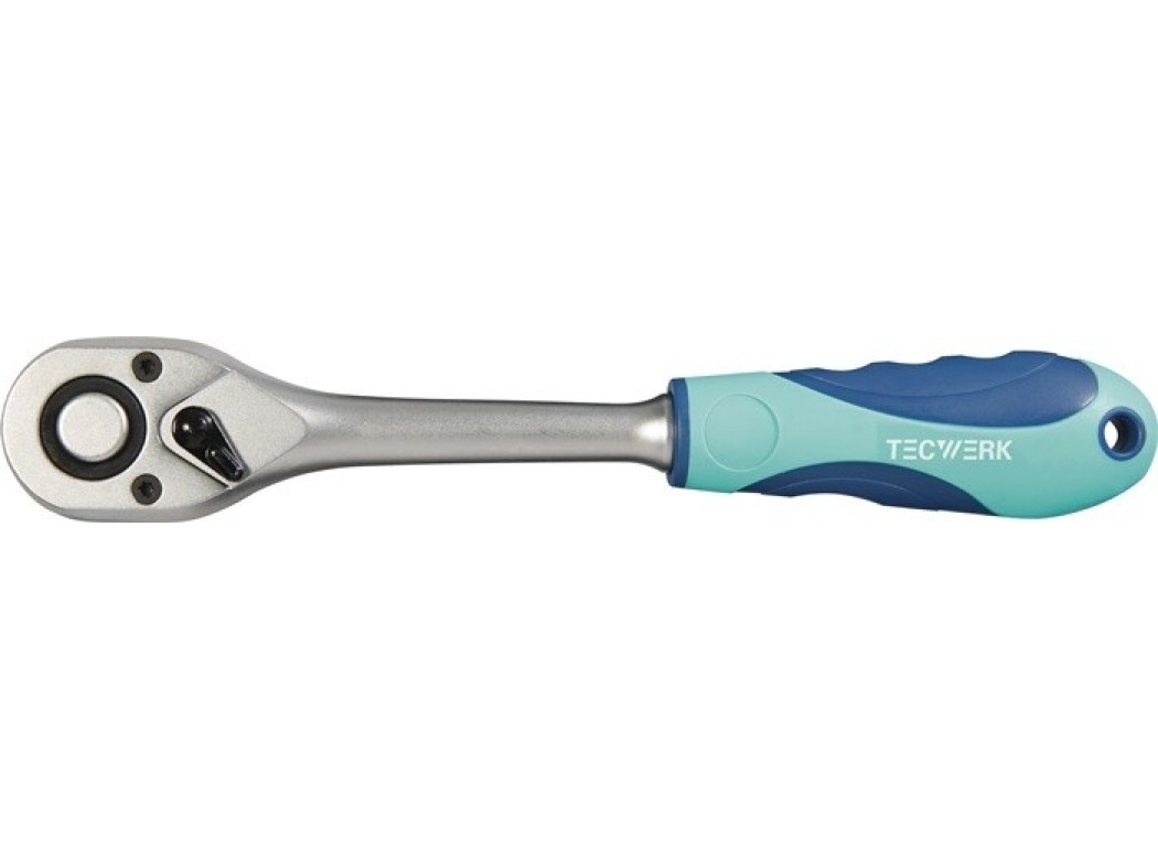 Llave carraca reversible 1/4´ 72 dientes 145 mm tecwerk