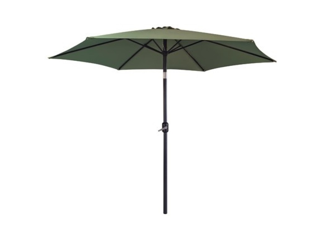 Parasol aluminio inclinable verde oliva 3 m tubo 48 mm con m
