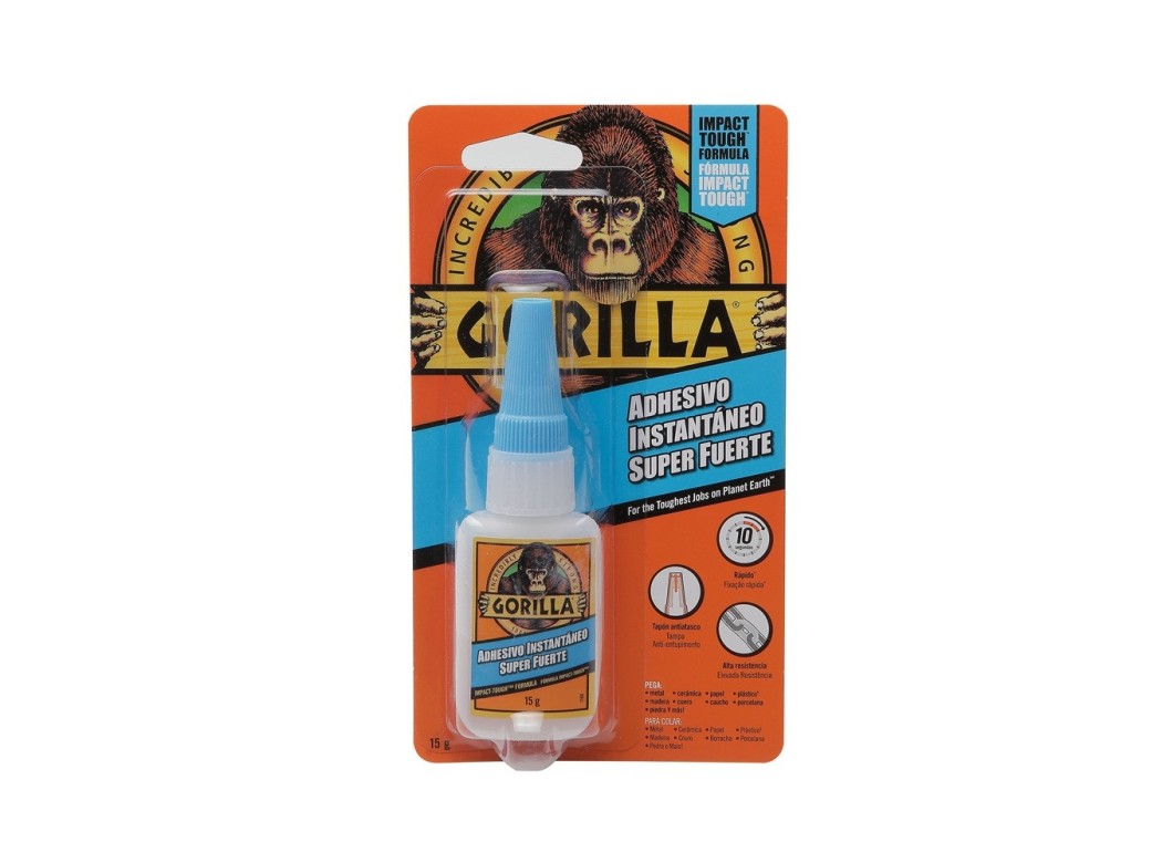 Adhesivo instantaneo gorilla super fuerte 15 gr
