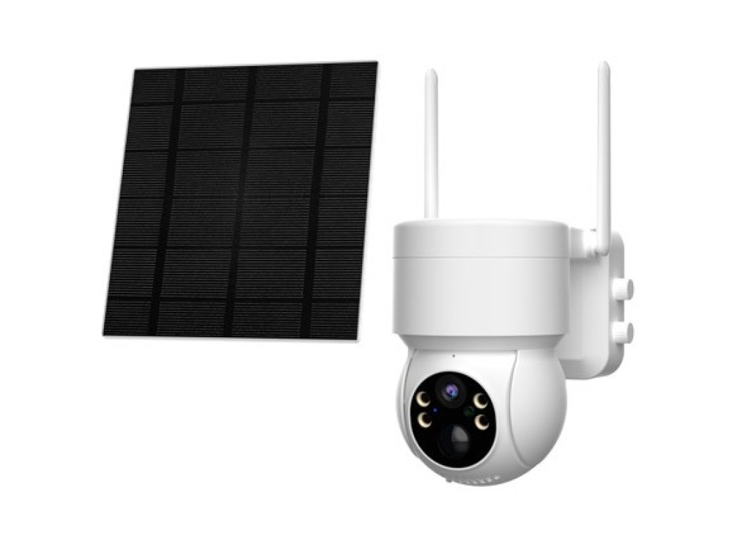 Camara wifi exterior motorizada panel solar atlas 2,4ghz 3mp