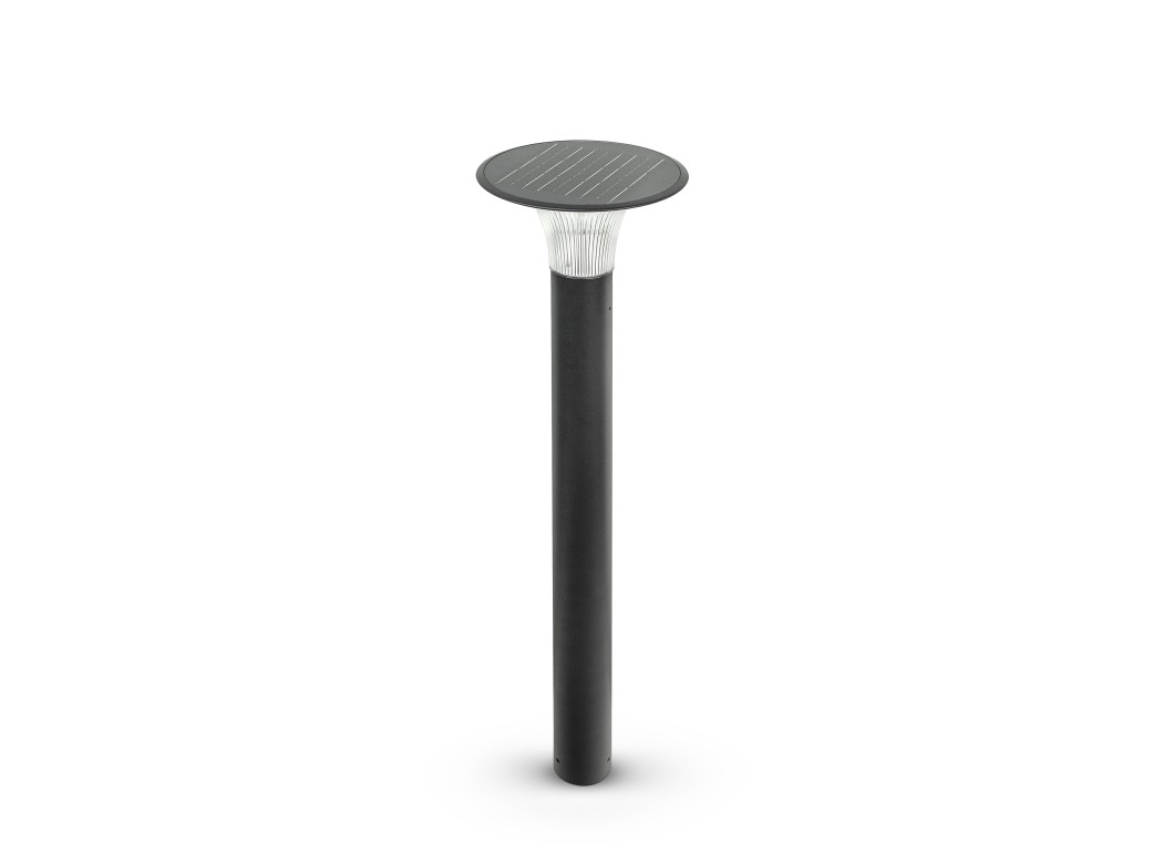 Aplique led solar goliat columna 2200 lm c/sensor presencia