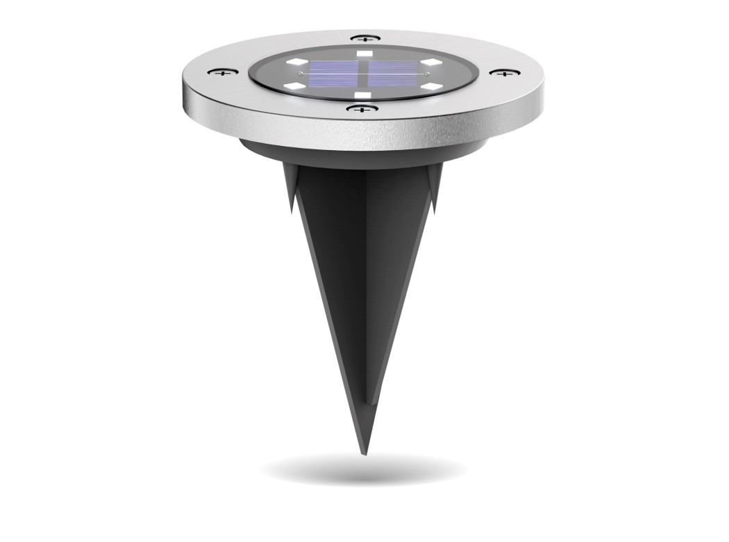 Baliza solar metal ip44 8 horas de autonomia pack 2 unidades