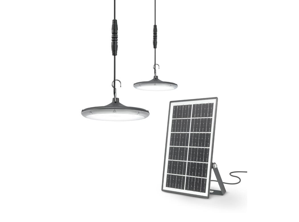 Lampara led solar gloria 2 x 500lm con placa fotovoltaica ip