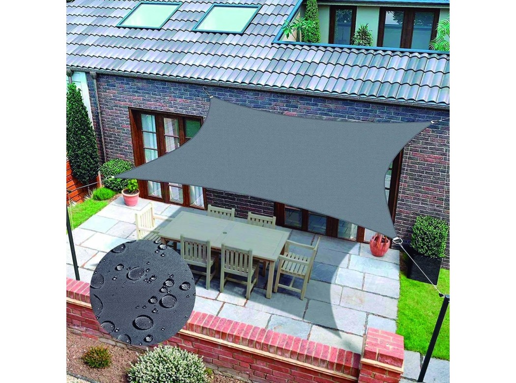 Toldo vela sombreo cuadrado impermeable poliester 3 x 3 m an