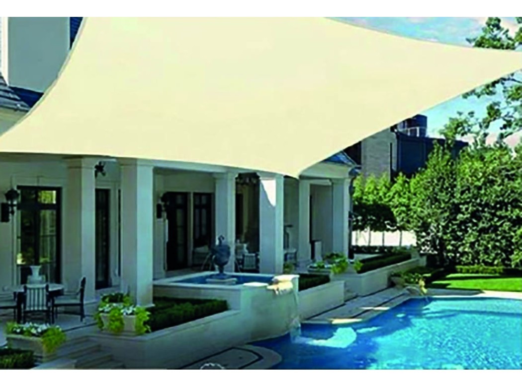 Toldo vela sombreo cuadrado impermeable poliester 3 x 3 m cr