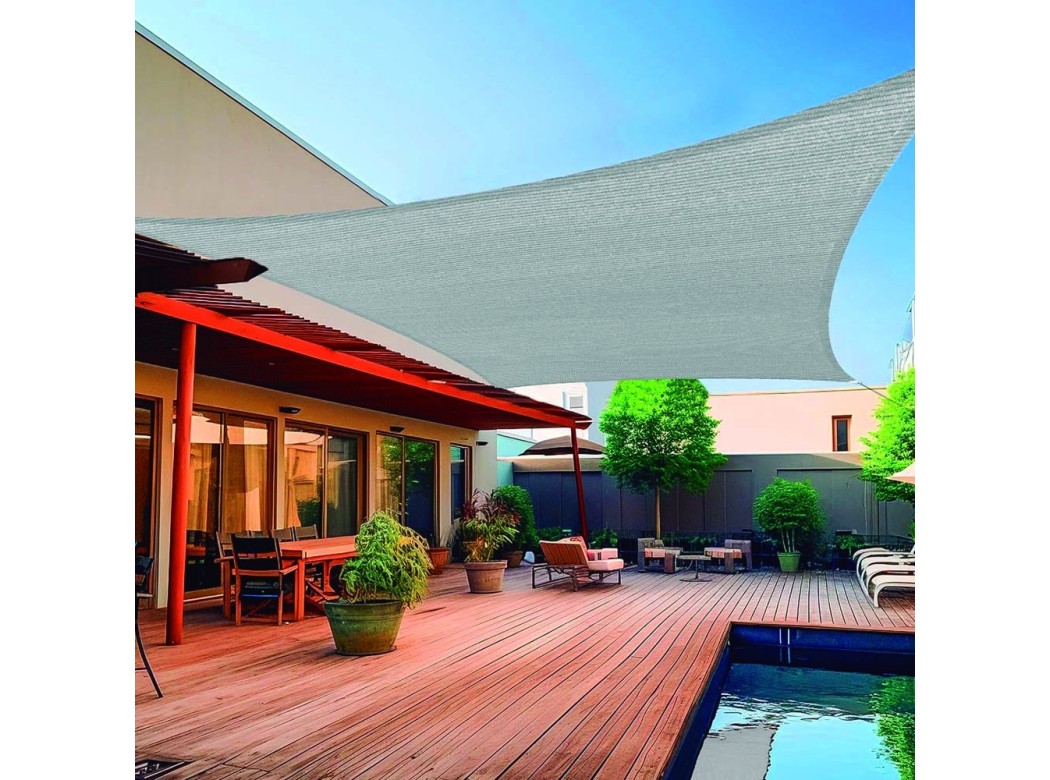 Toldo vela sombreo cuadrado polietileno 3,6 x 3,6 m blanco r