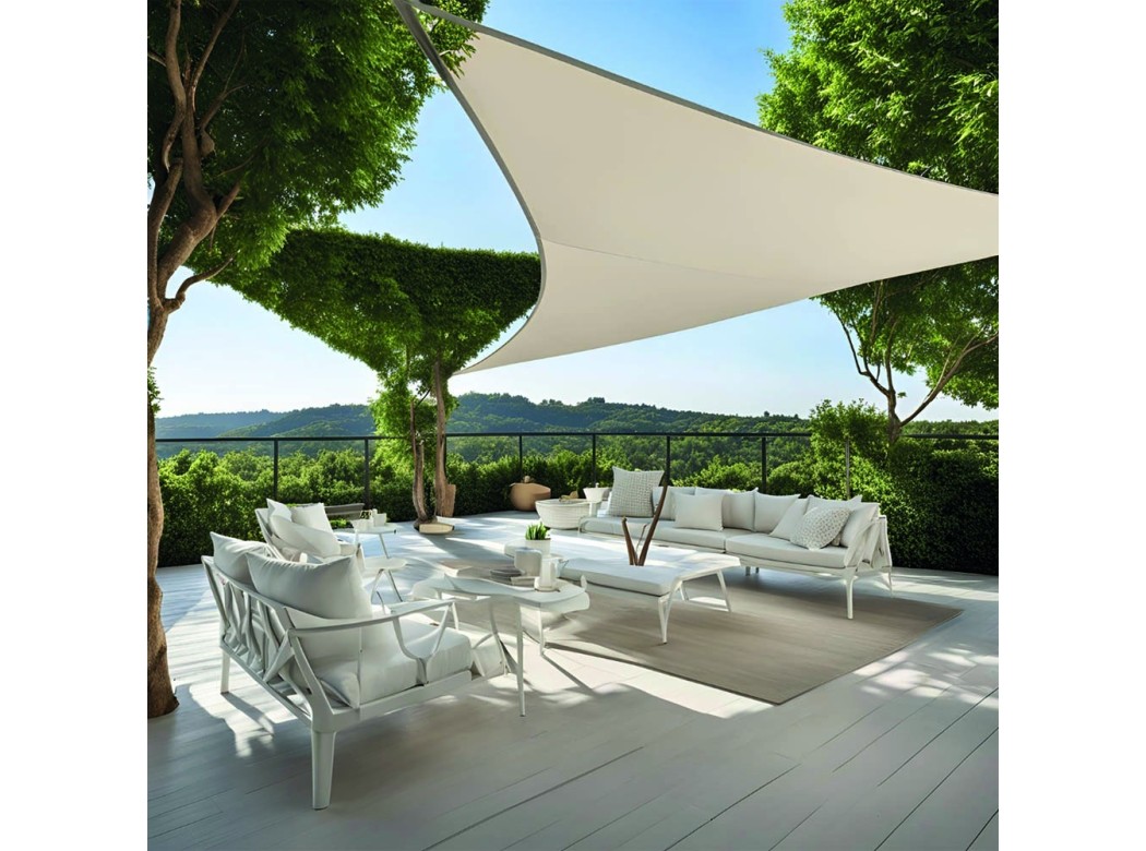 Toldo vela sombreo triangular polietileno 3,6 x 3,6 x 3,6 m