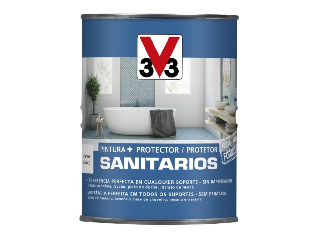 Esmalte sanitarios base agua 1 l blanco v33