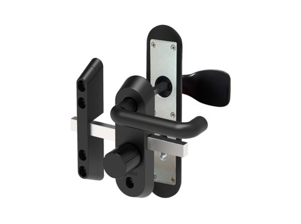 Manilla con cilindro seguridad y escudo 72mm para trateros y