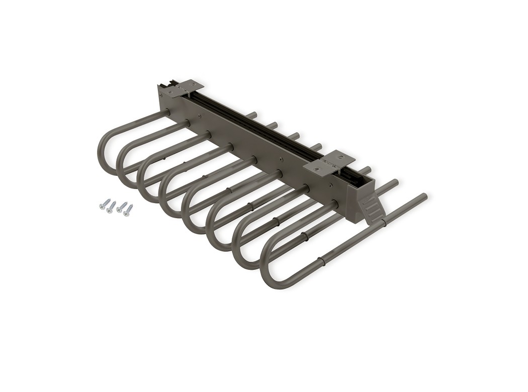 Emuca Pantalonero extraíble, Izquierda, Acero y Plástico, Titanio