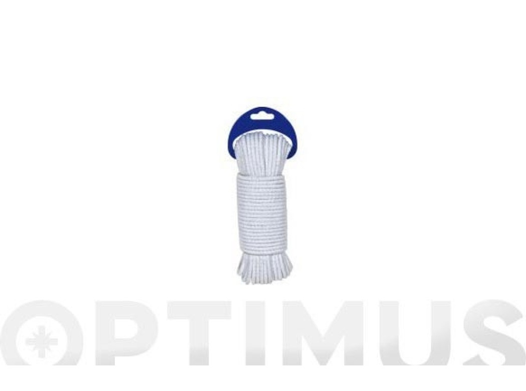 Cuerda algodon trenzado con alma Ø 4,5mm 15 mt blanco rombull
