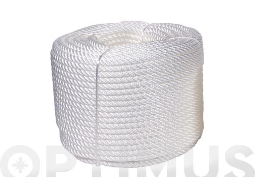 Cuerda polipropileno cableada Ø 5 mm 100 mt blanco rombull
