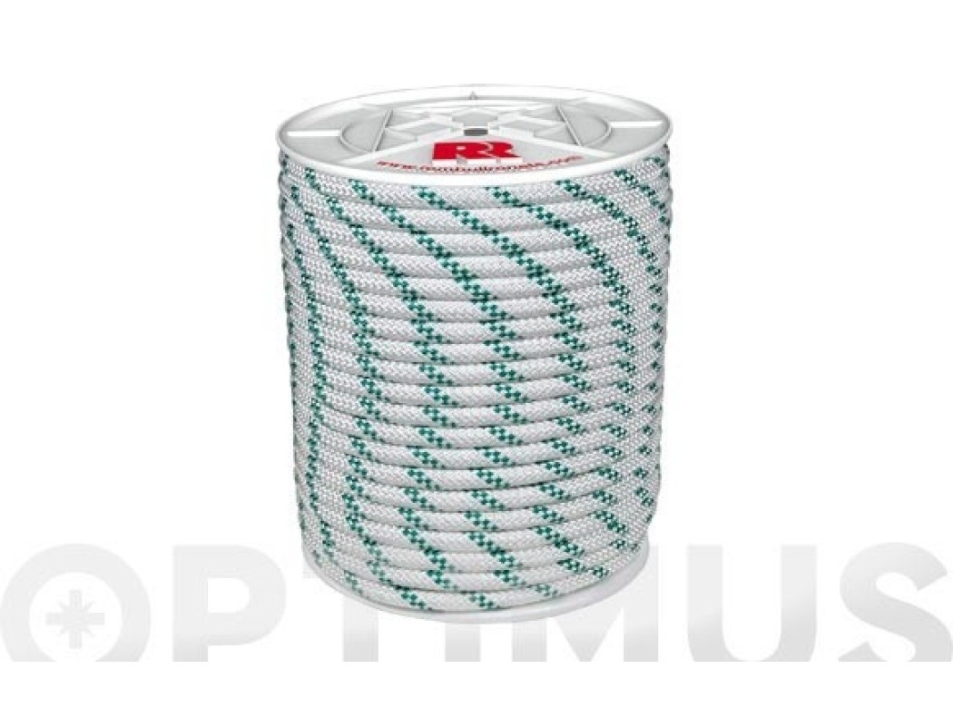 Cuerda polipropileno trenzada con alma Ø 10 mm 50 mt blanco rombull