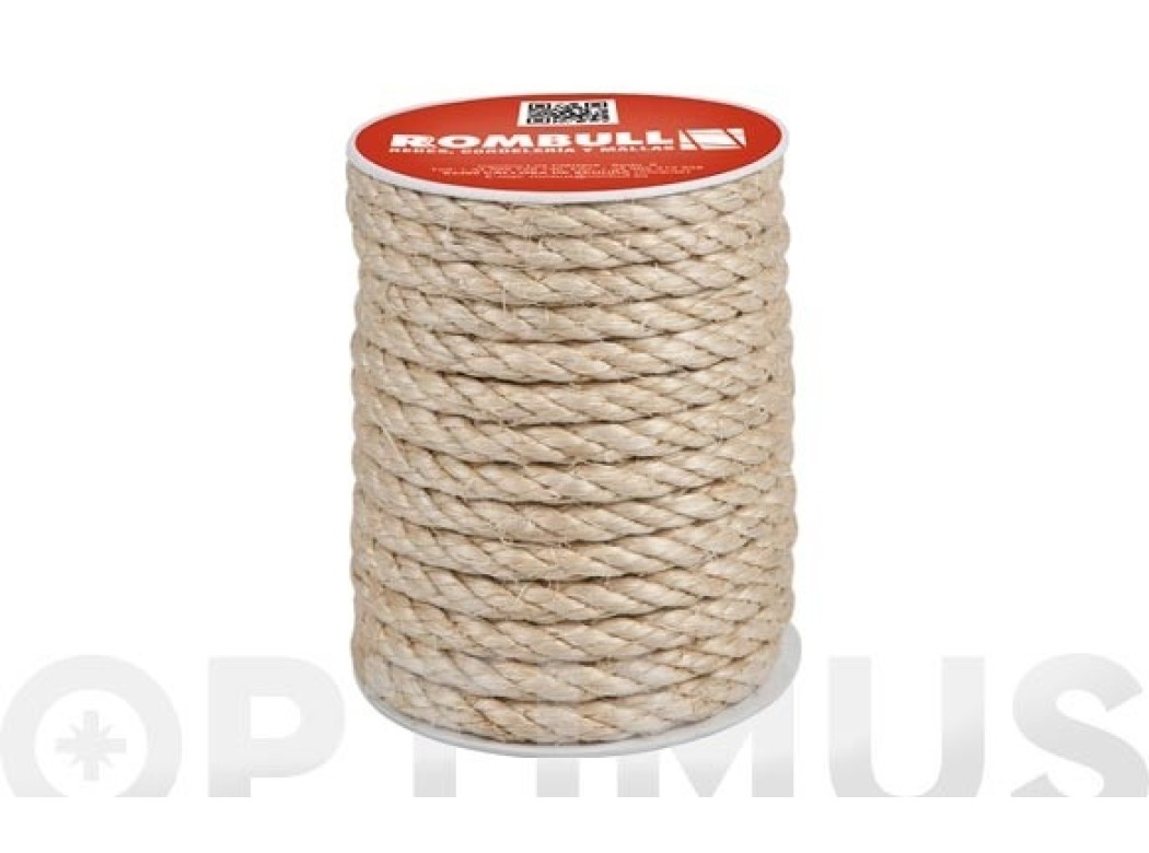 Cuerda sisal cableada 4 cabos Ø 12 mm 25 mt rombull