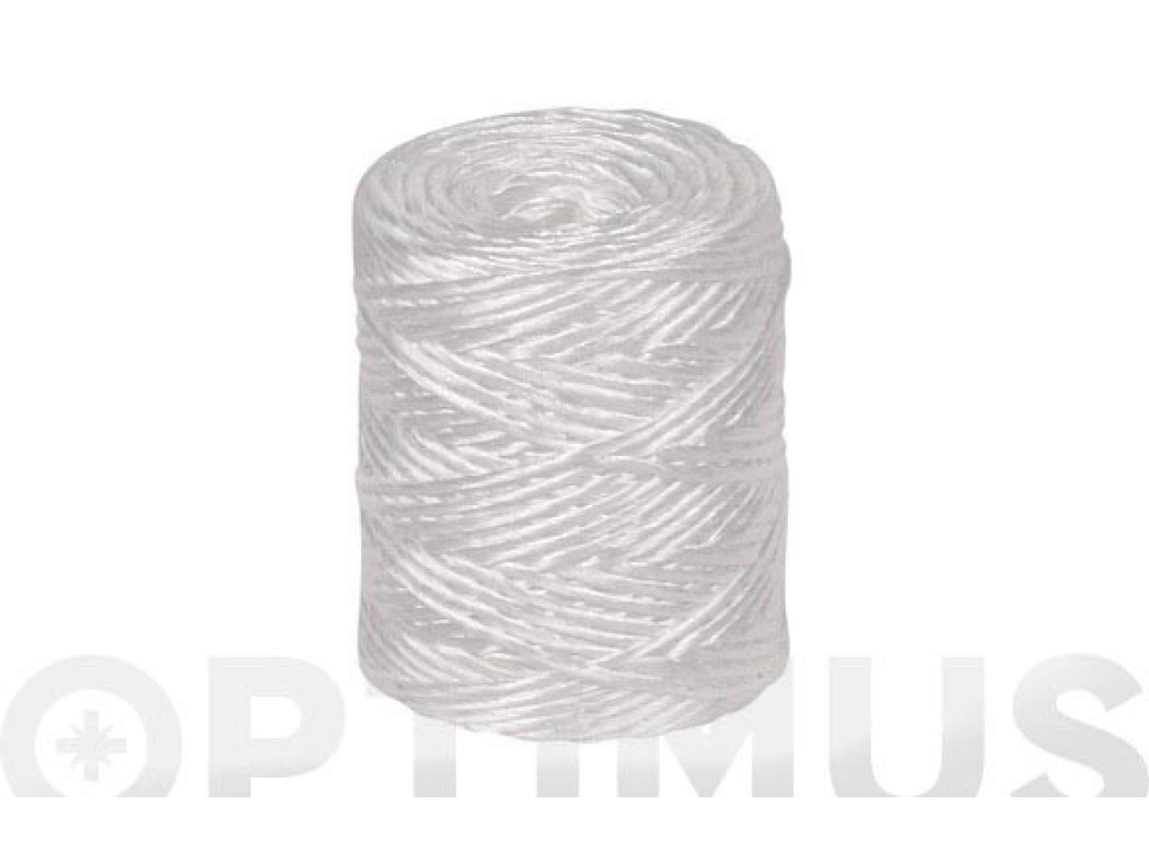 Hilo rafia polipropileno 1 cabo 400 m/kg Ø 2,3 mm 700 grs blanco rombull