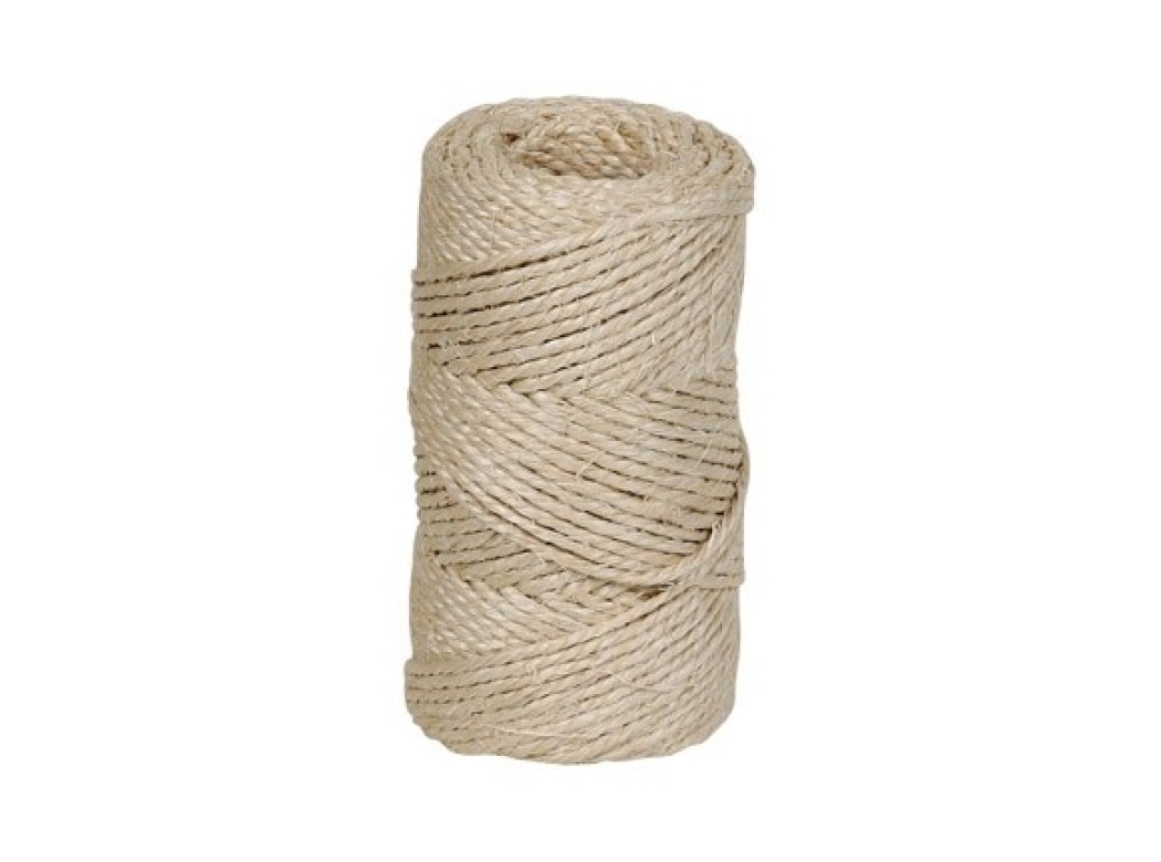 Hilo sisal torcido 3/4 a 2 cabos Ø 3 mm 400 grs rombull