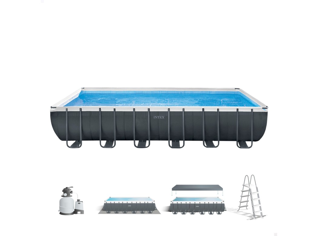 Piscina desmontable rectangular ultra xtr 31.800 l depuradora arena 7.900 l/h 36