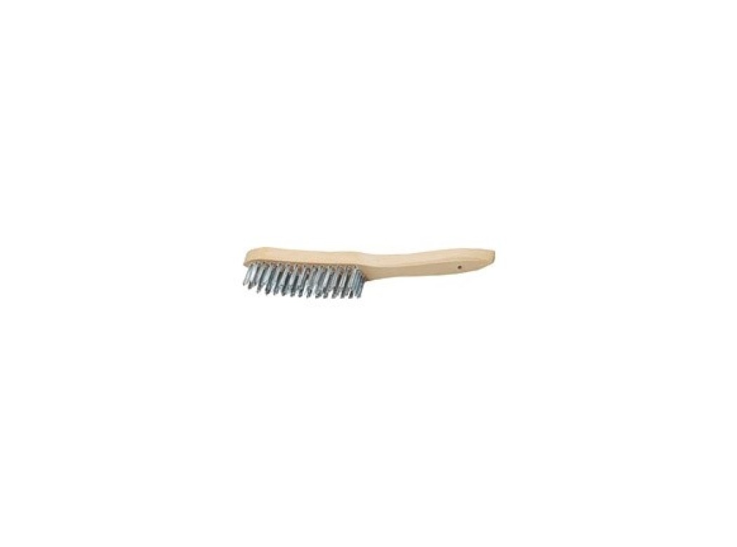 Cepillo manual alambre acero 0,35 mm m/madera 3 hileras 295mm tecwerk