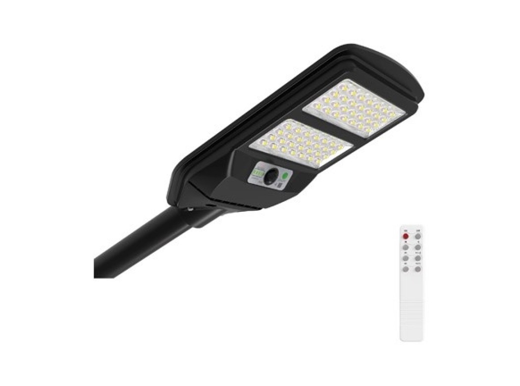 Farola solar industrial negro sensor pir 8w 700lm 6500k ip54