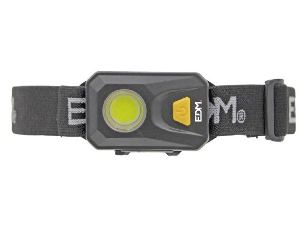 Linterna frontal led recargable 3w 250lm 6500k ip42 edm