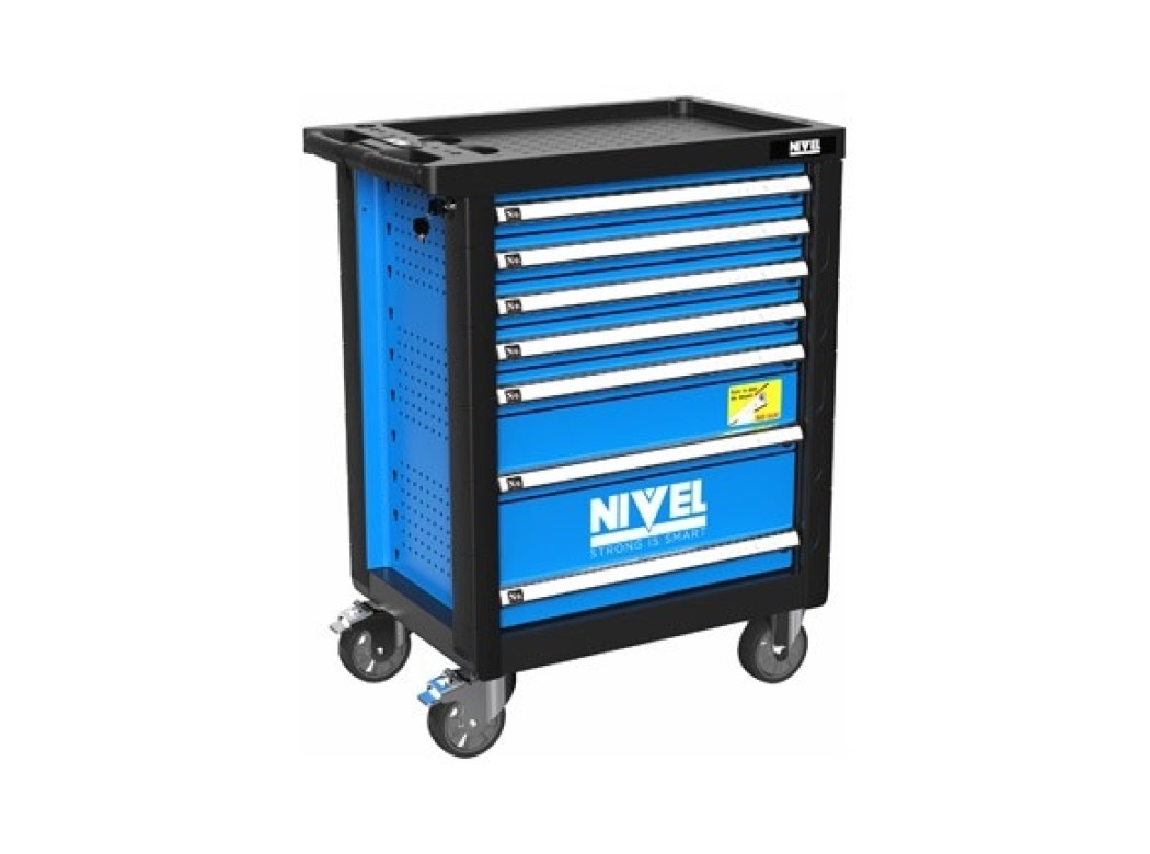 Carro herramientas metalico 7 cajones 205 piezas vasos,puntas y herramientas niv