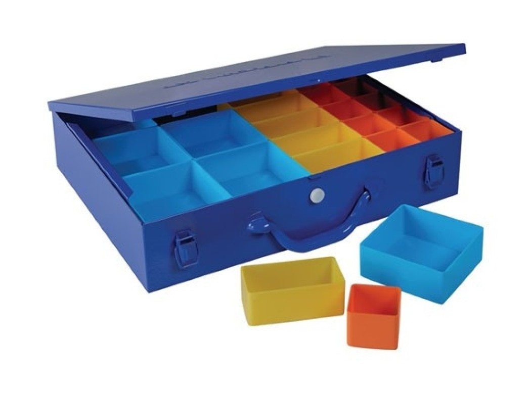 Clasificador metÁlico azul 32 compart. 438x342x92 mm promat