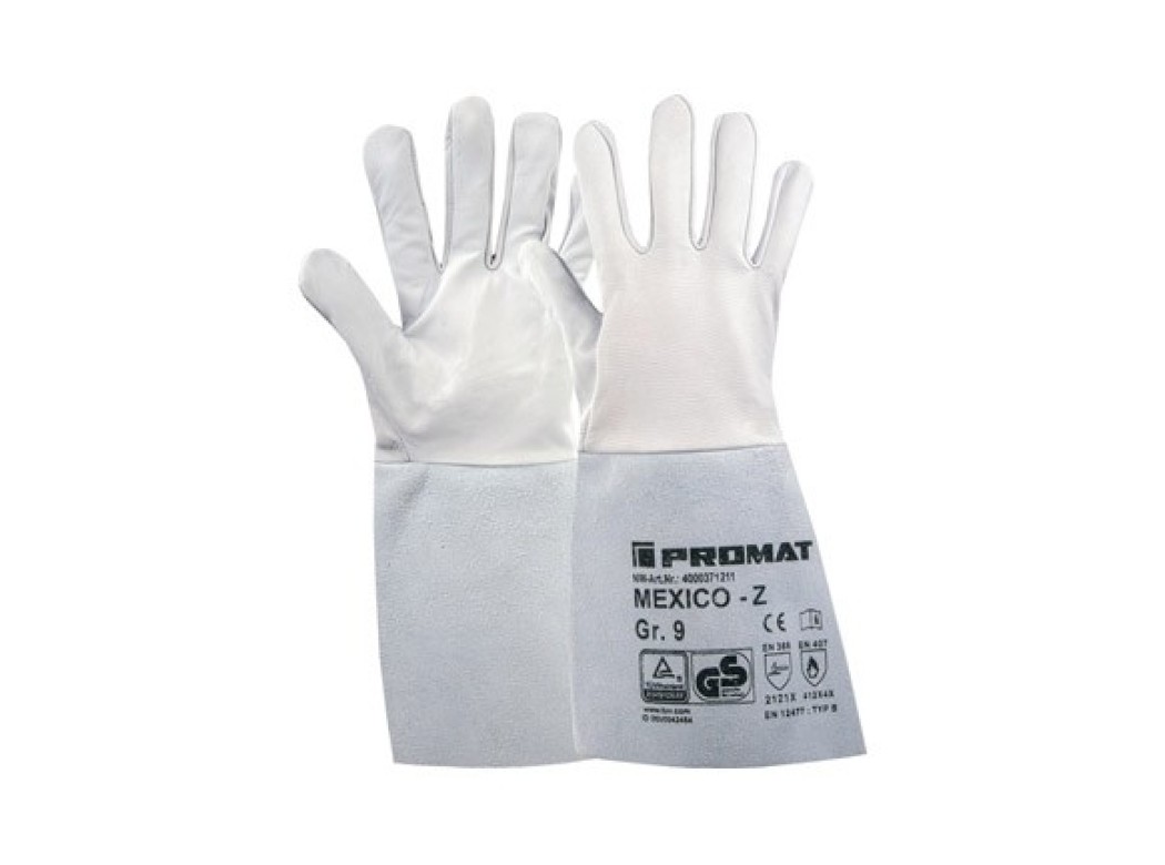 Guante piel serraje soldador mexico z gris t 10 promat