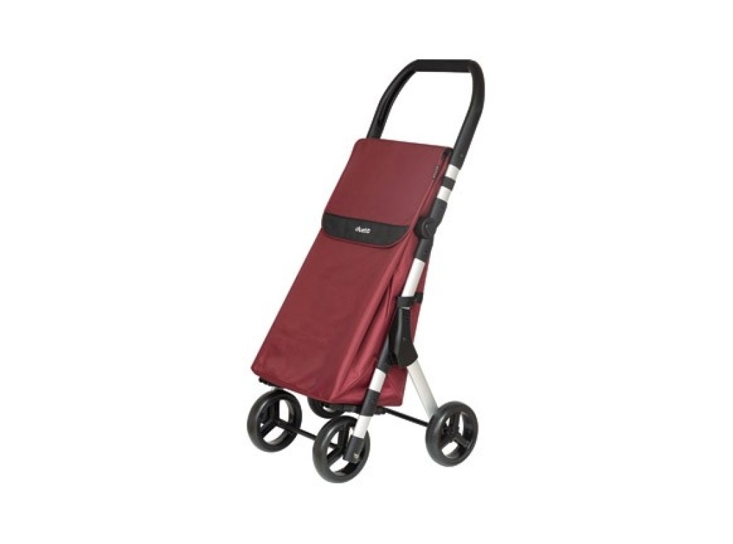 Carro compra 4 ruedas muuvi plegable granate-aluminio duett