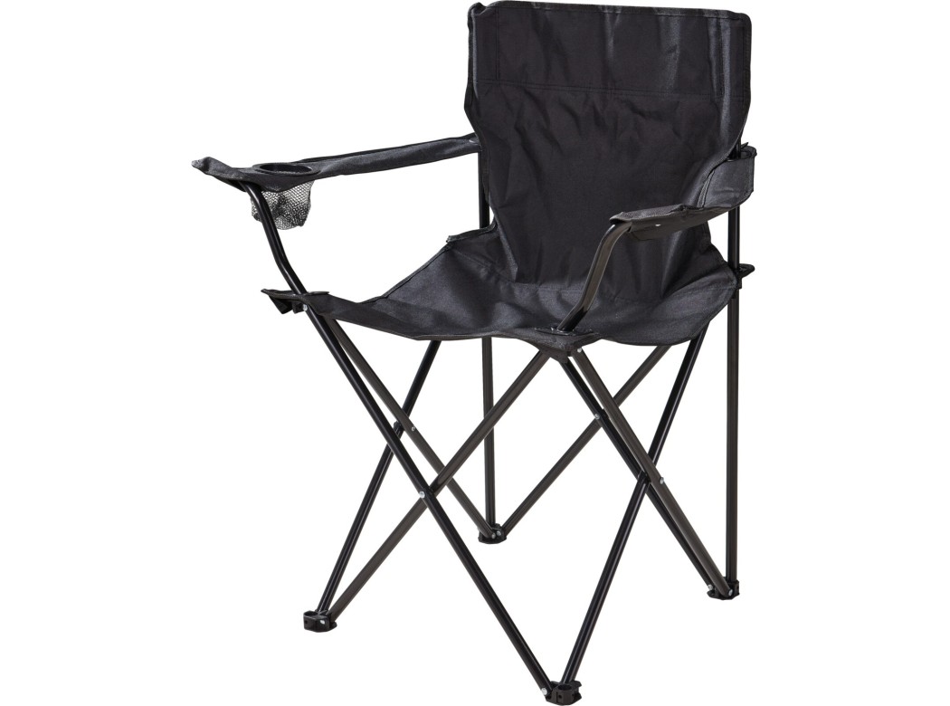 Silla metal plegable negro import