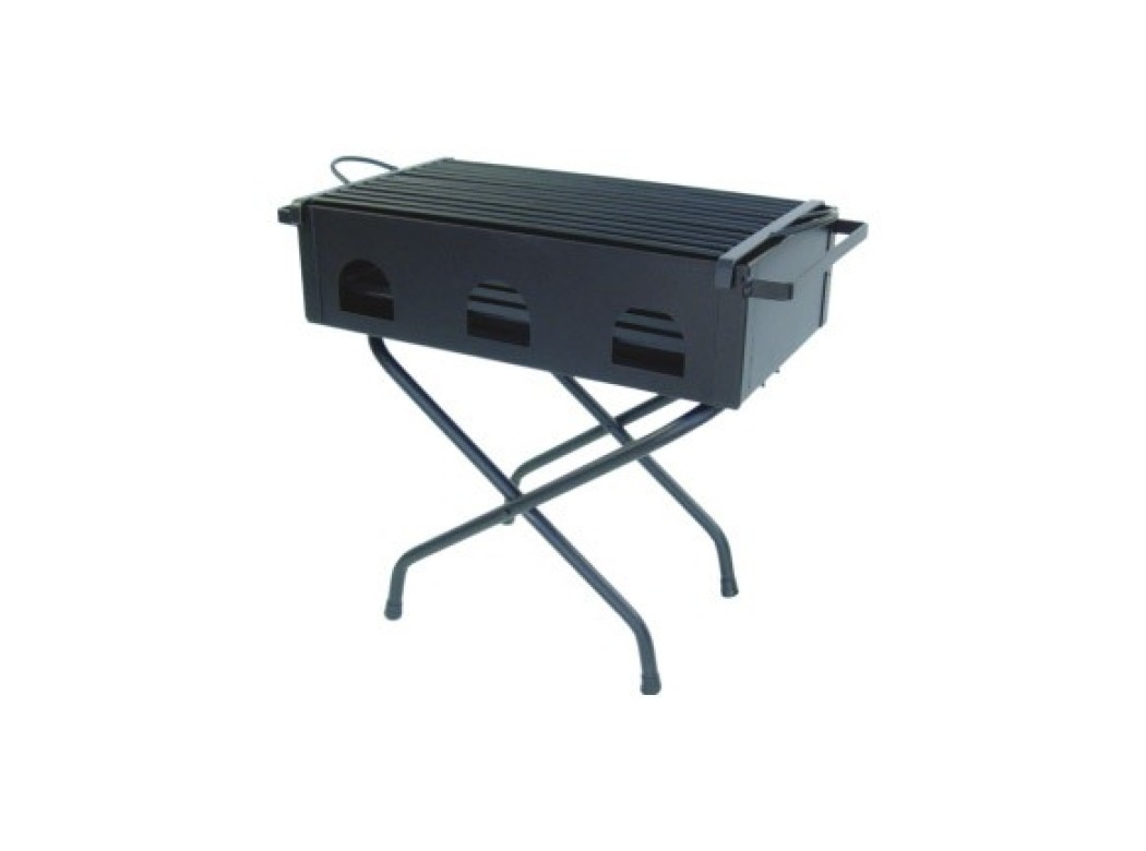 Barbacoa carbon rectangular plegable 50 x 45 x 26 cm imex el zorro