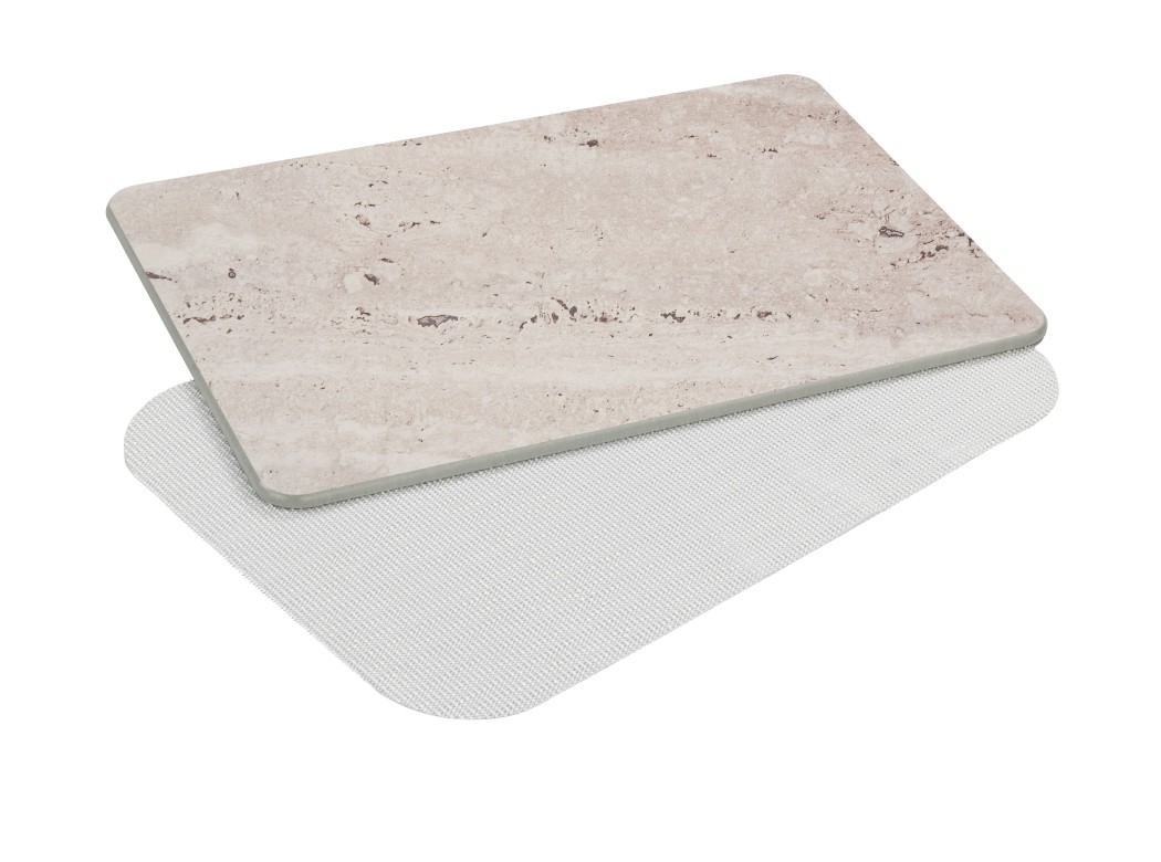 Alfombra de baÑo diatomita gris marmoleado 39 x 1 x 60 cm wenko