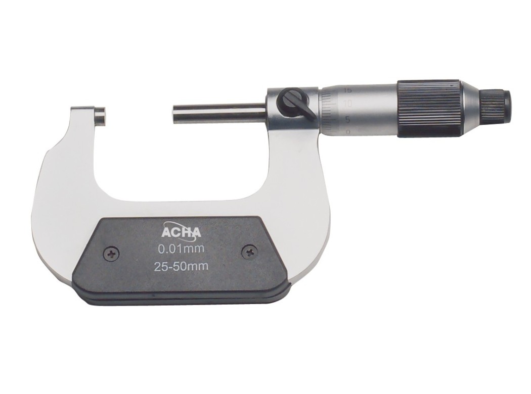 Micrometro exteriores tambor friccion / arco plano 025-050/001 acha
