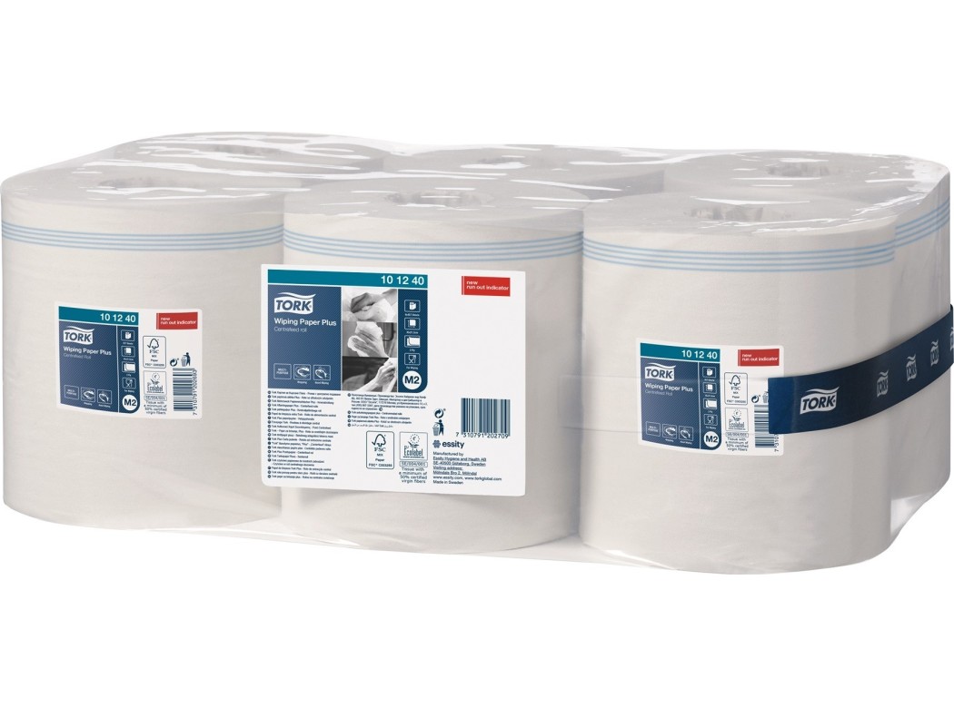 Papel secado extra 160x215mm blanco 6 rollos 2 capas tork