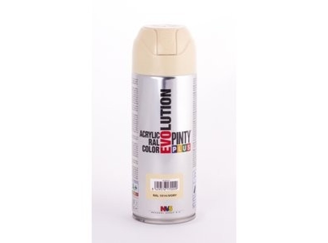 Pintura spray acrilica evolution brillo 520 cc ral 1015 crema pintyplus