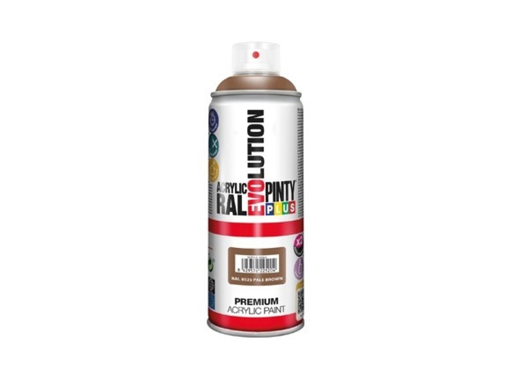 Pintura spray acrilica evolution brillo 520 cc ral 8025 pardo palido pintyplus