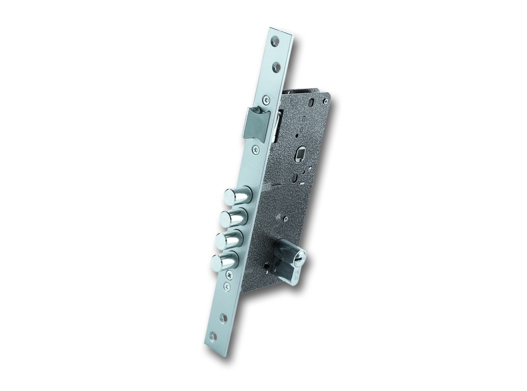Cerradura seguridad embutir 700b/50 ds15/70d canto redondo cromo mate ezcurra