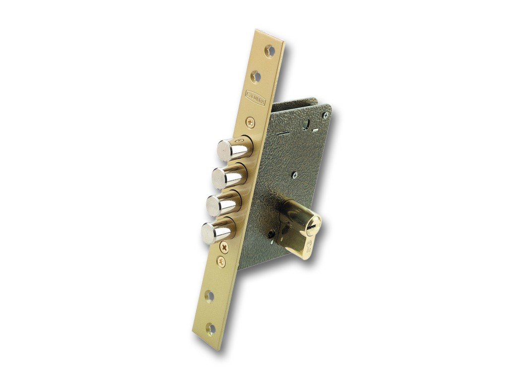 Cerradura seguridad embutir 701b/50 ds15/70d aluminio dorado ezcurra