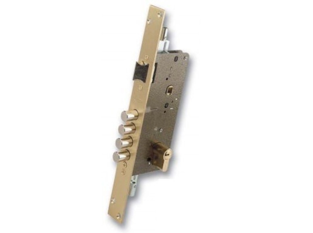Cerradura seguridad embutir 703b/50 ds15/60 424p laton ezcurra